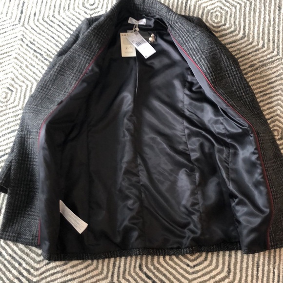 Mango wool blend check blazer coat XS - Picture 5 of 9